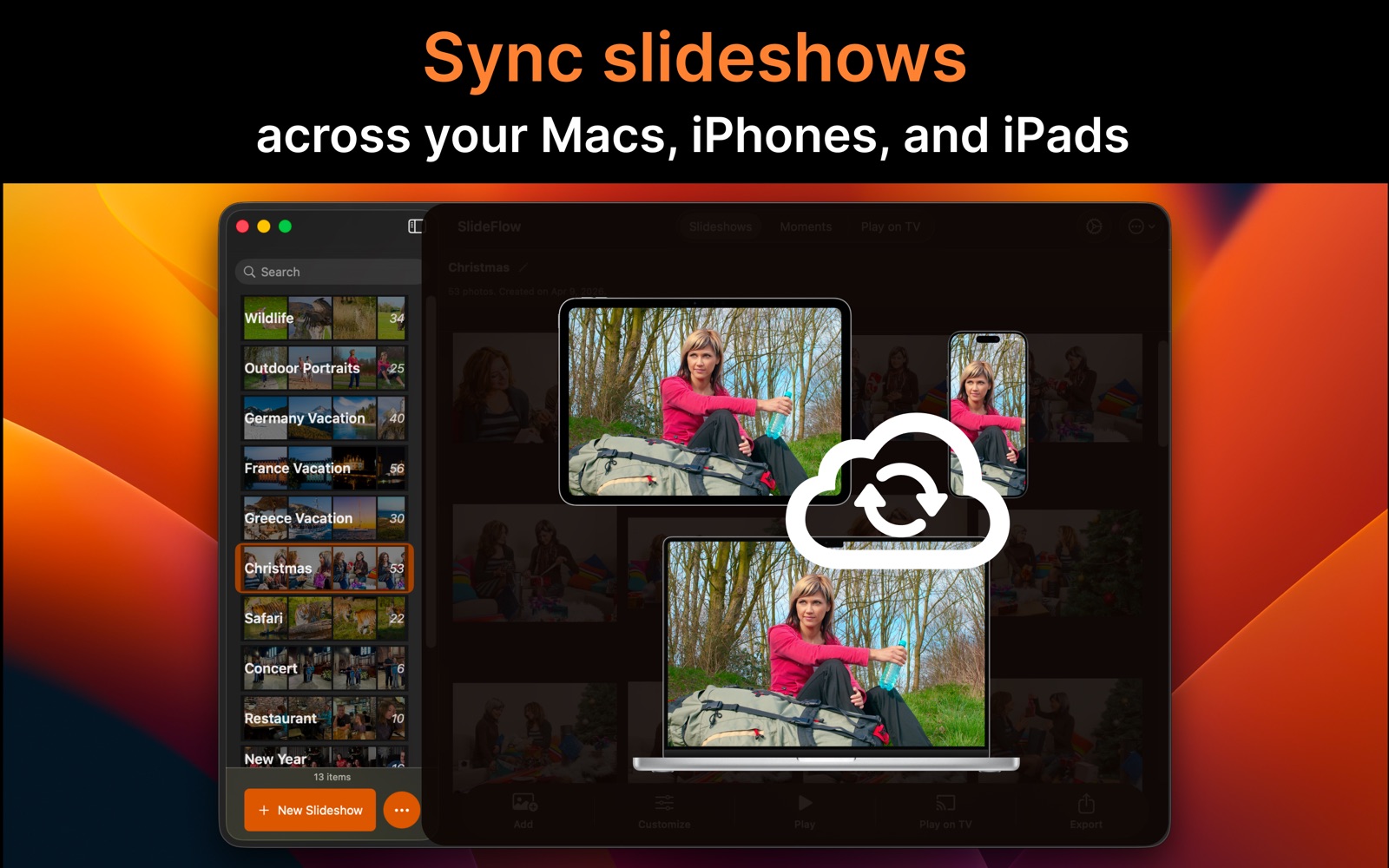SlideFlow on Mac: slideshows syncing across Mac, iPhone, and iPad via iCloud
